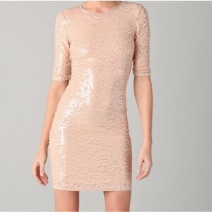 BCBGMaxAzria Marta sequin dress -Rose/Nude